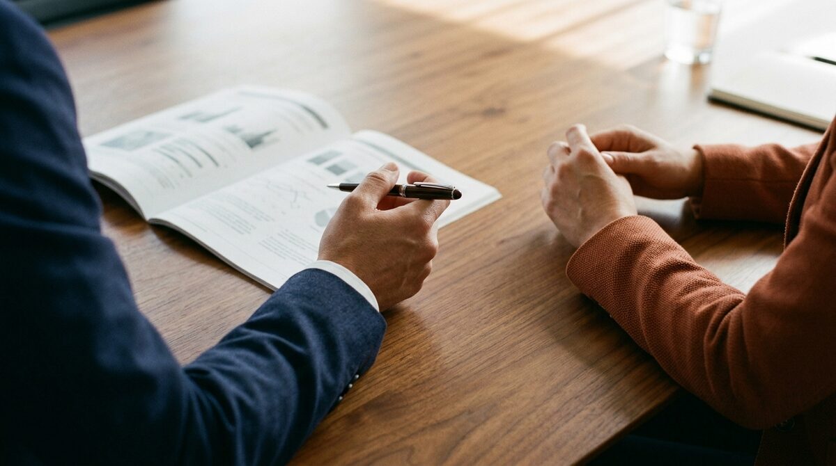 Equipo de Abogados Trader en una reunión de asesoramiento